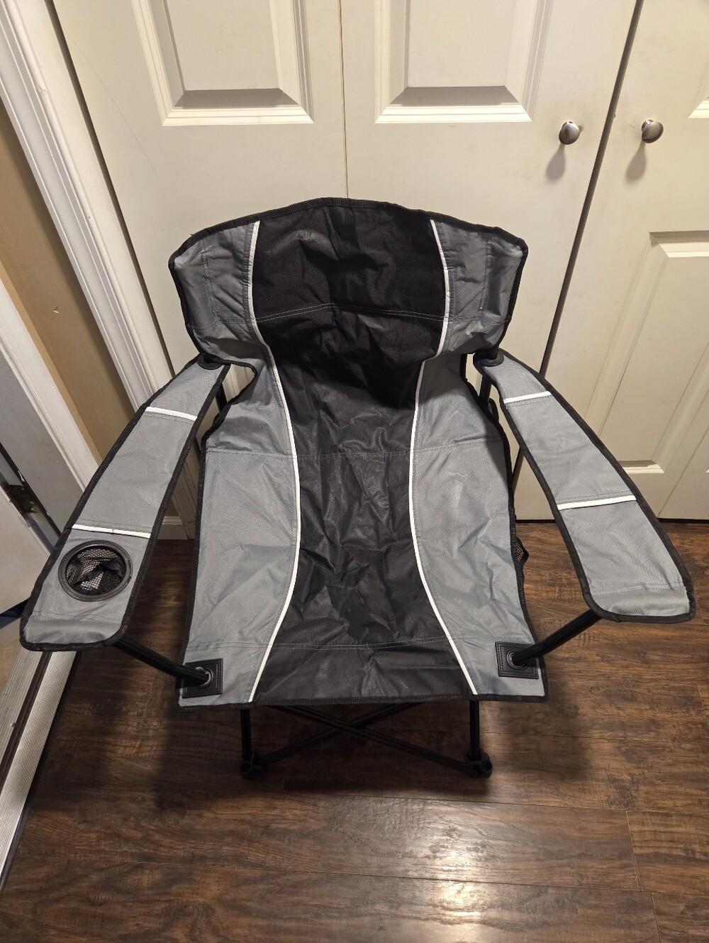 Style Selections black and gray folding camping chair (Model #AC020-G